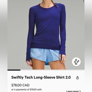 lululemon swiftly long sleeve